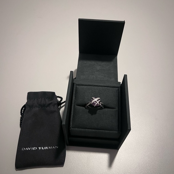 David Yurman Amethyst Cable Wrap Ring - Picture 1 of 7